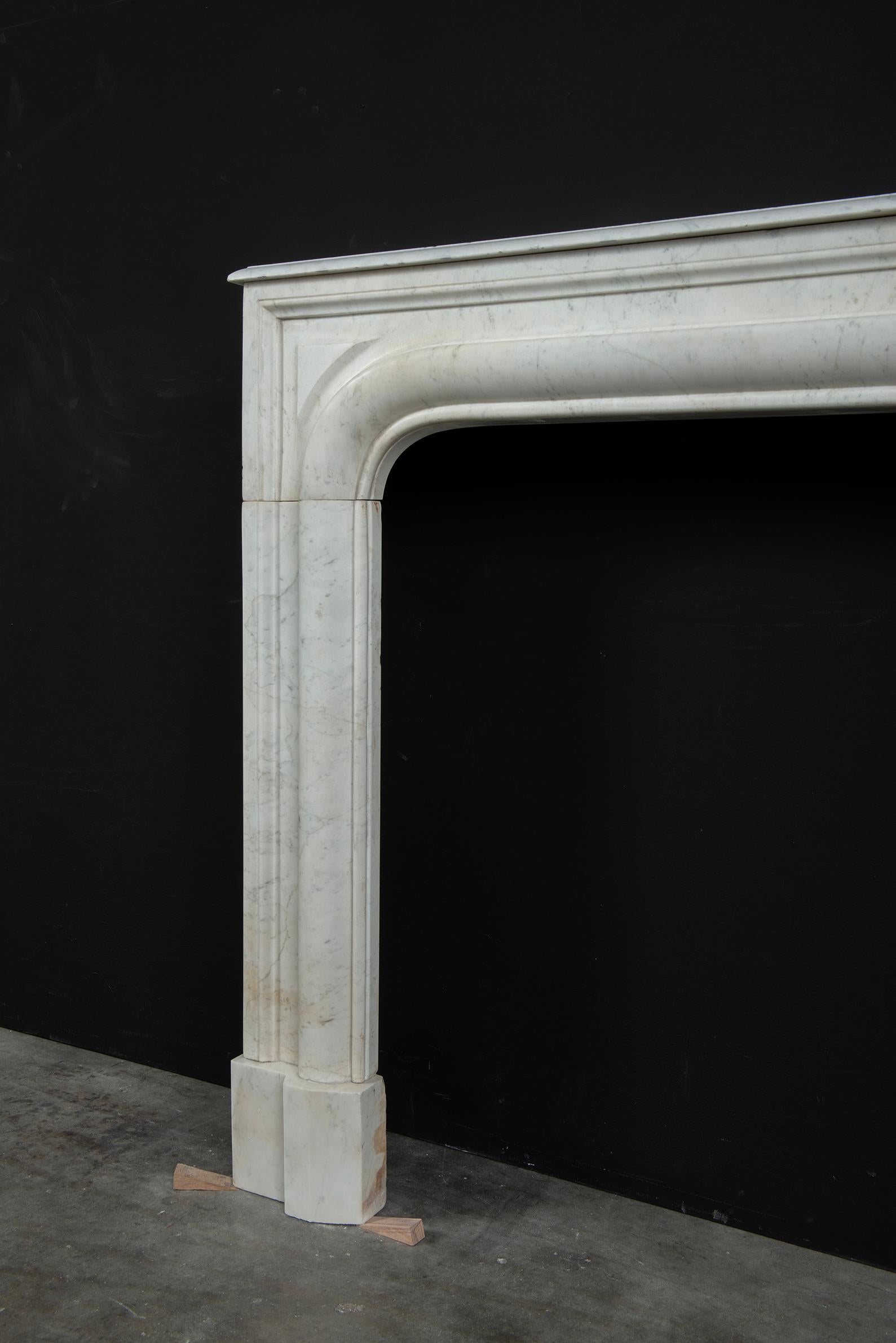 Antique White Marble Fireplace Mantel 2