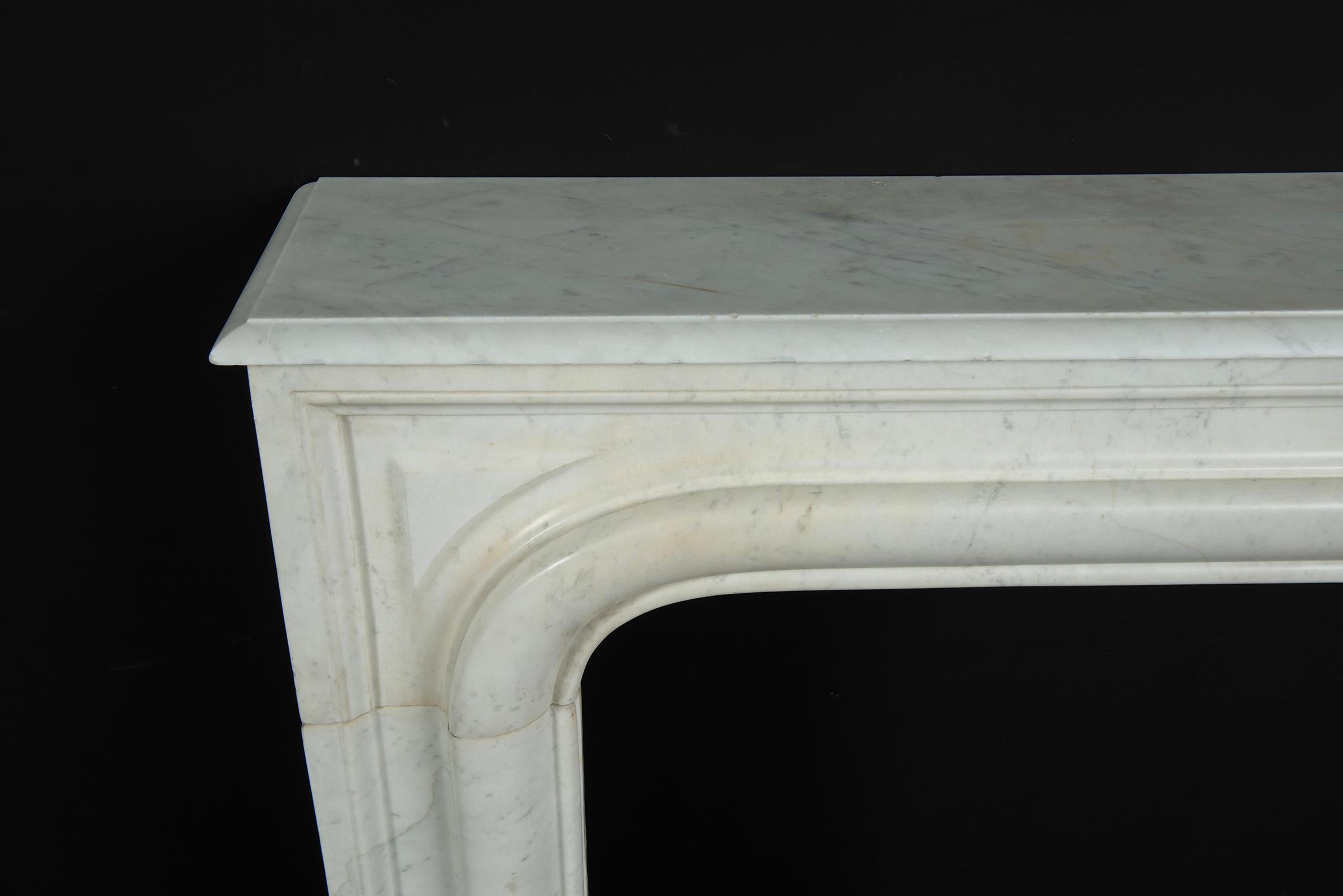 Antique White Marble Fireplace Mantel 3