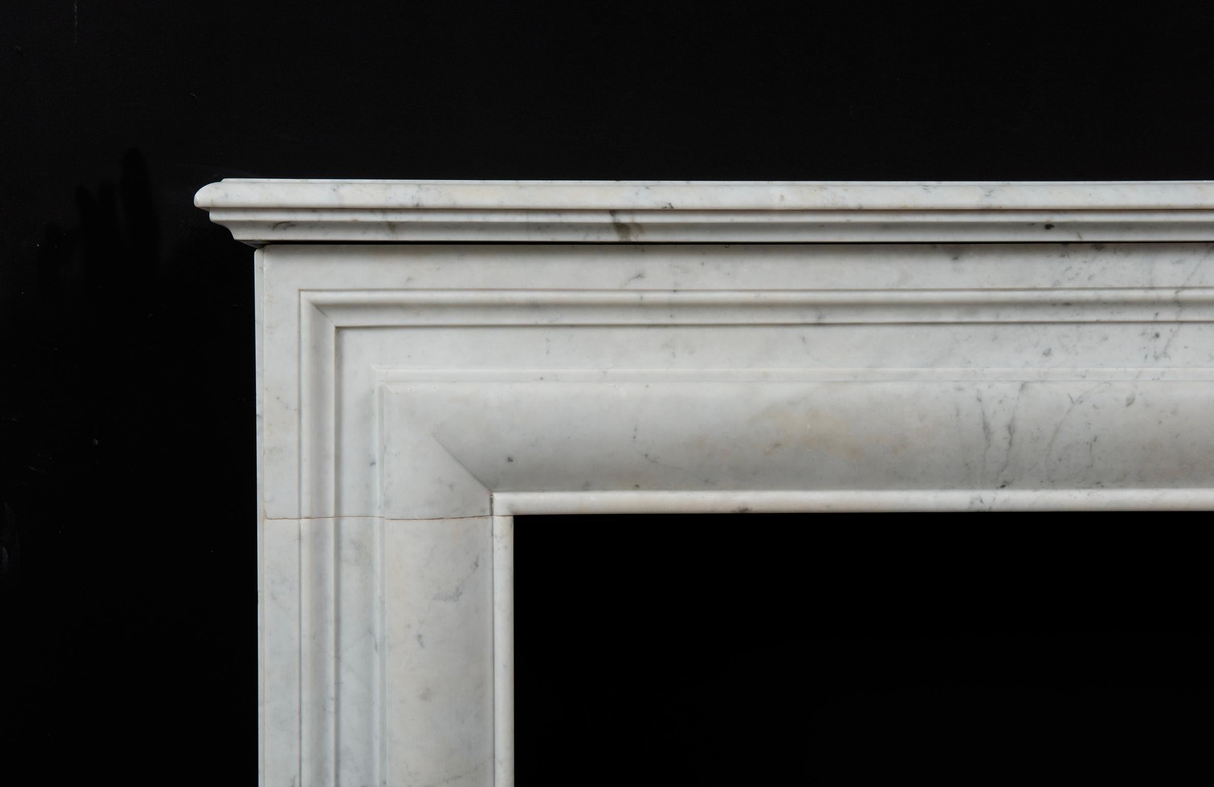 Antique White Marble Fireplace Mantel For Sale 4