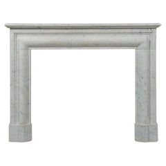 Antique White Marble Fireplace Mantel