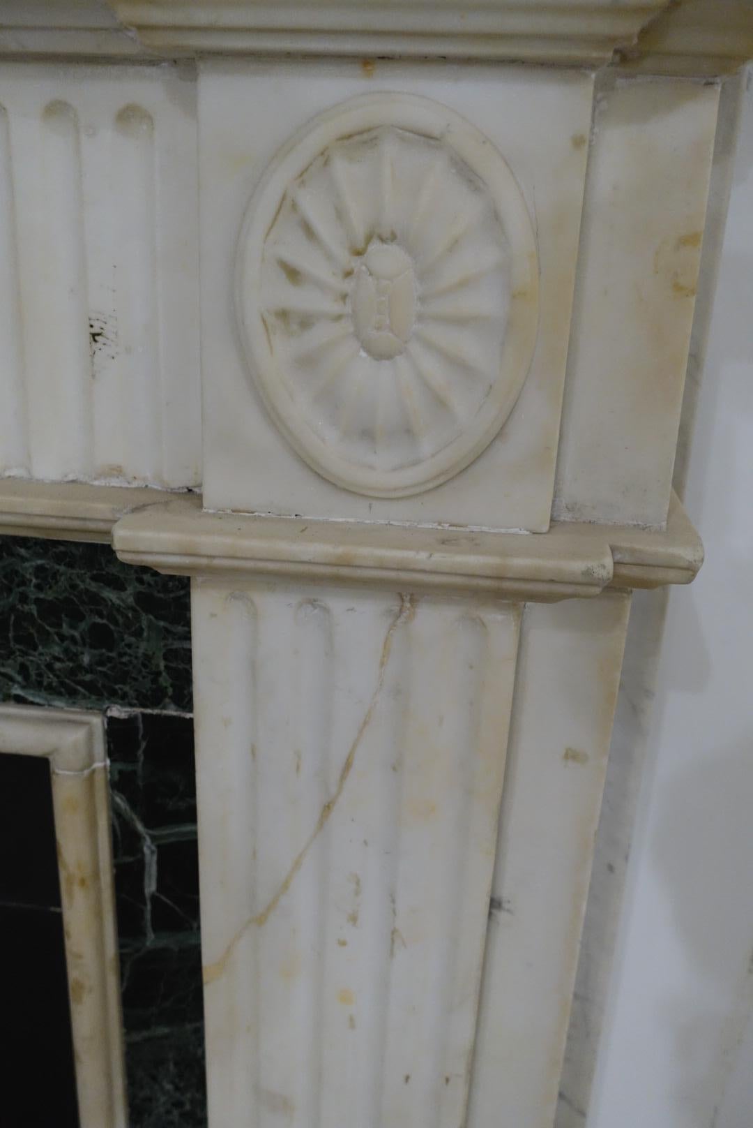 Antique White Marble Fireplace Mantel Park Ave Manhattan 4