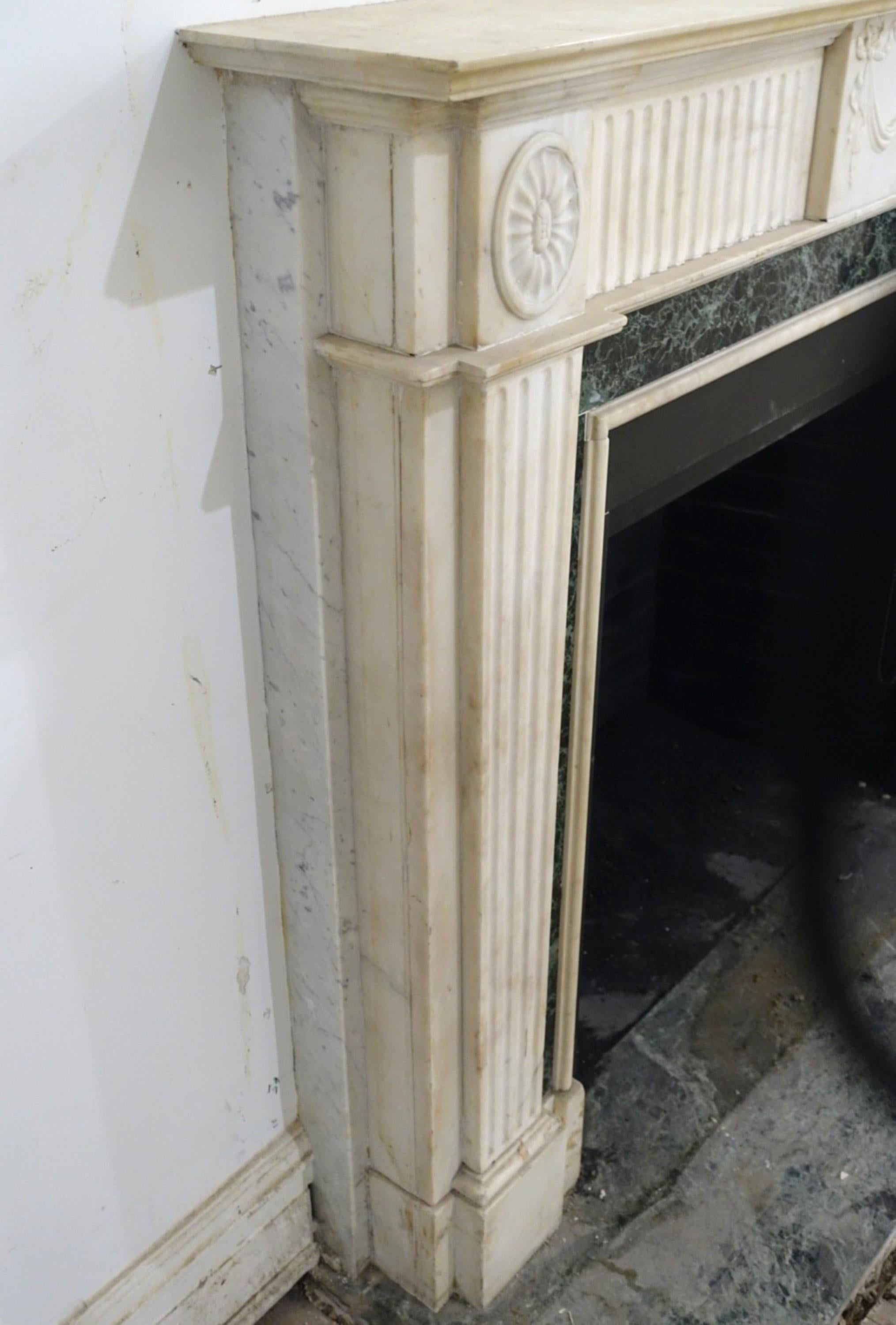 Unknown Antique White Marble Fireplace Mantel Park Ave Manhattan