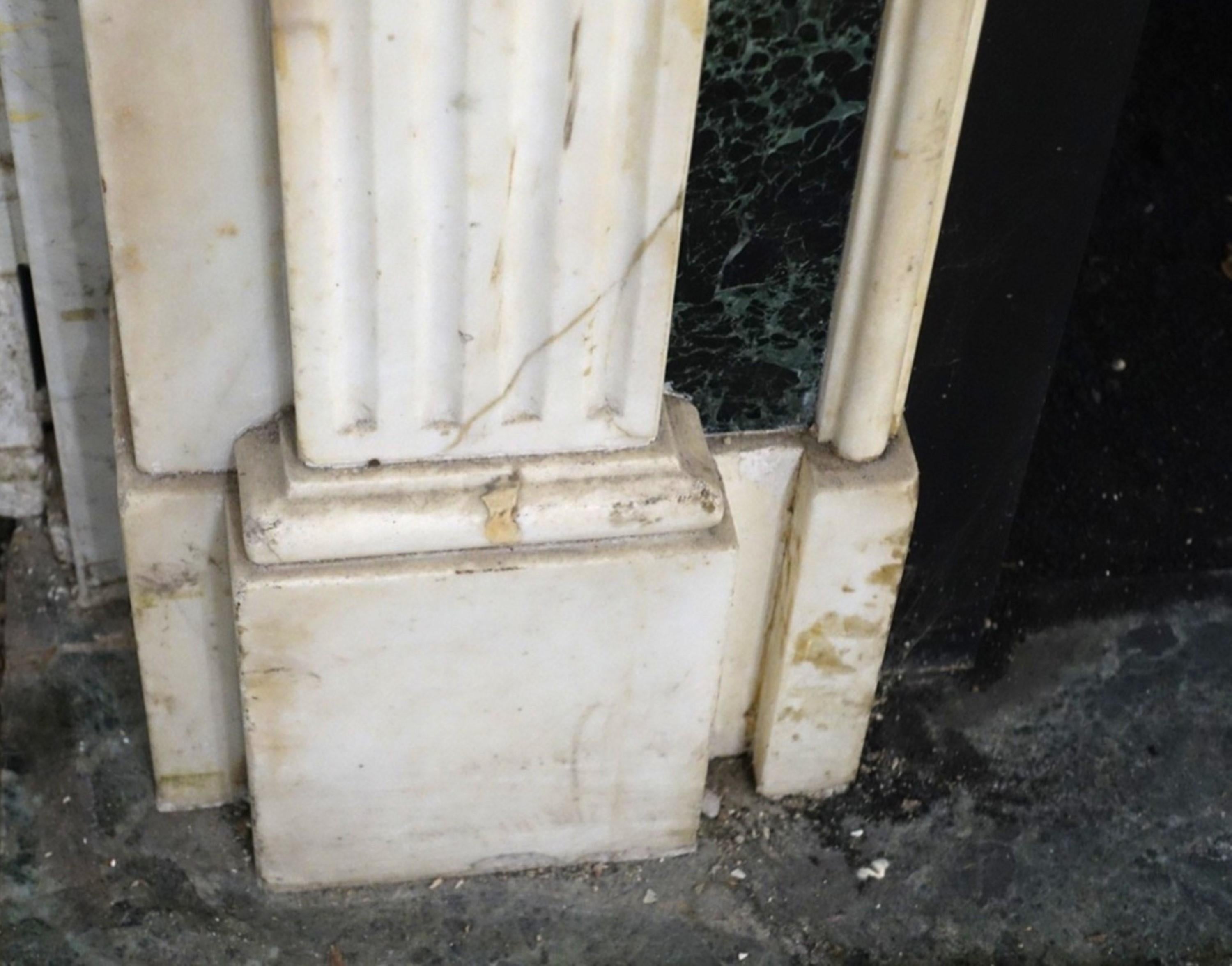 Antique White Marble Fireplace Mantel Park Ave Manhattan 1