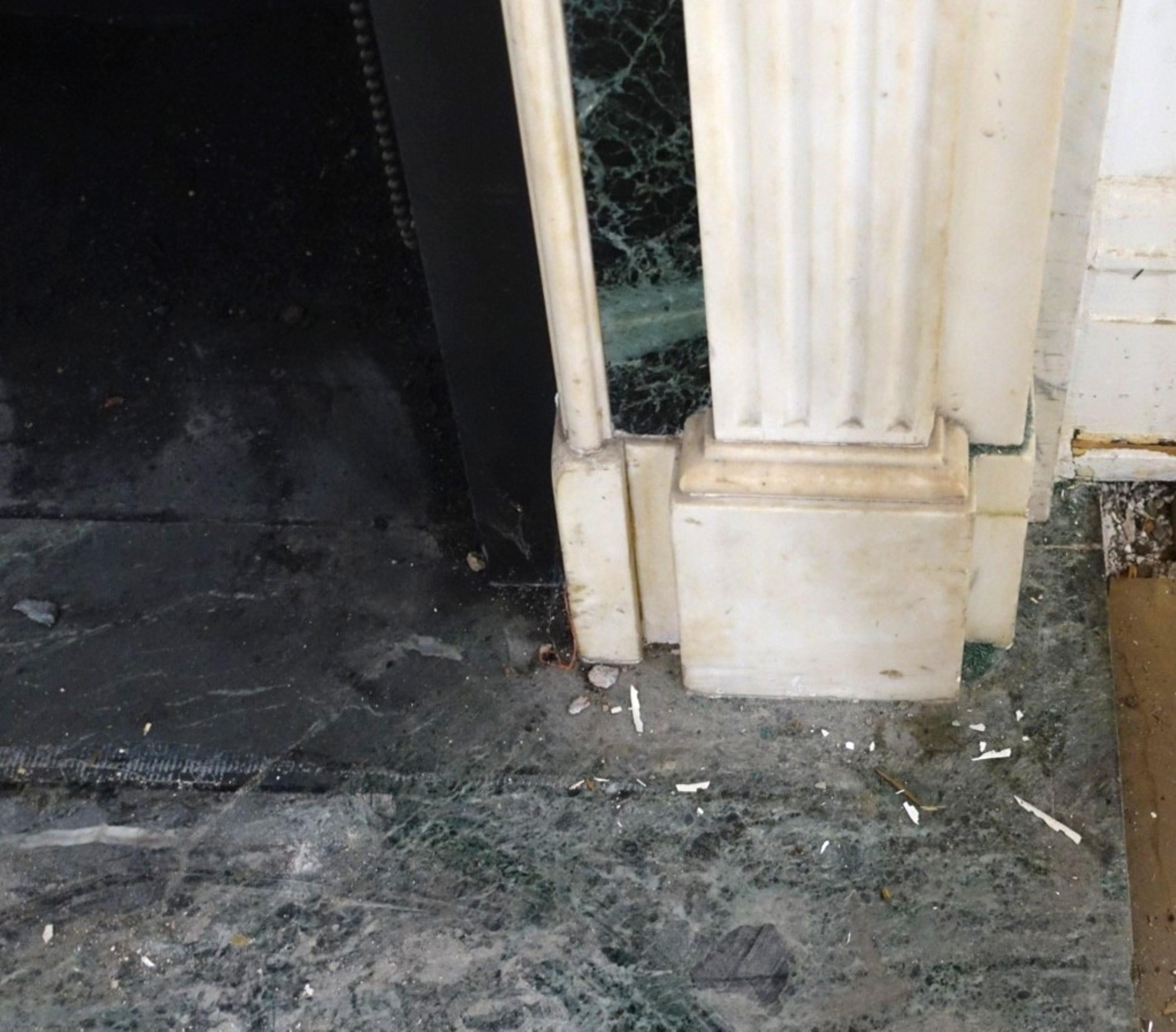 Antique White Marble Fireplace Mantel Park Ave Manhattan 2