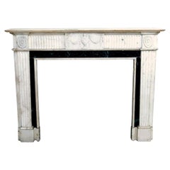 Antique White Marble Fireplace Mantel Park Ave Manhattan