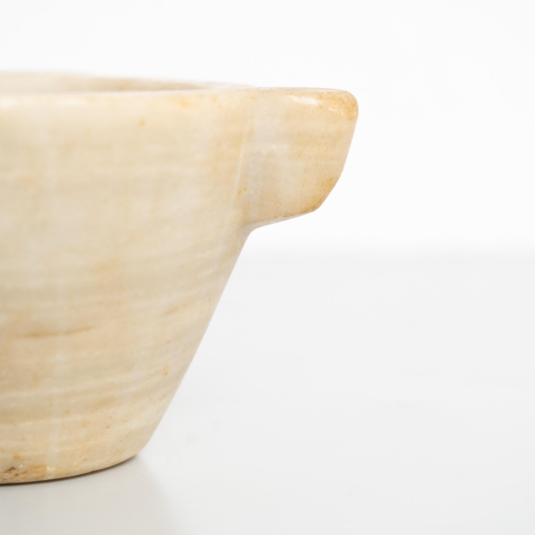Antique White Marble Mortar – Early 20th Century, 1940s For Sale 5