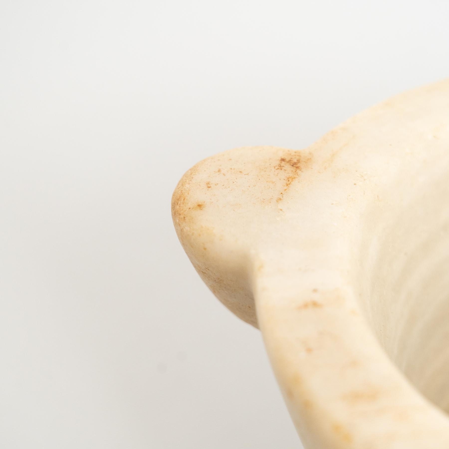 Antique White Marble Mortar – Early 20th Century, 1940s For Sale 6