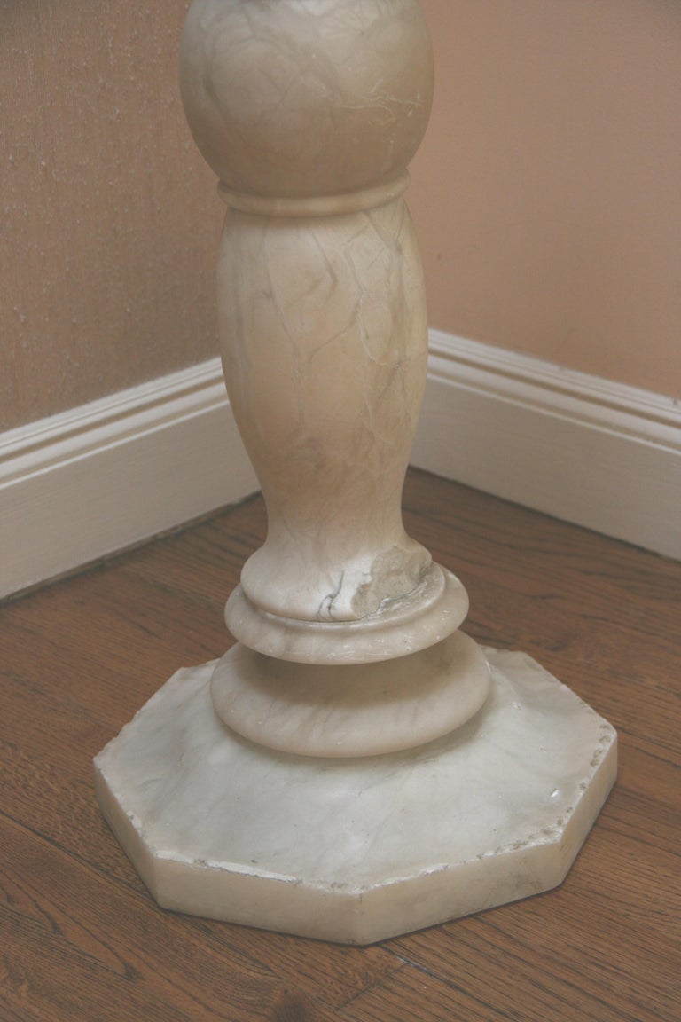 Antique White Marble Pedestal at 1stDibs