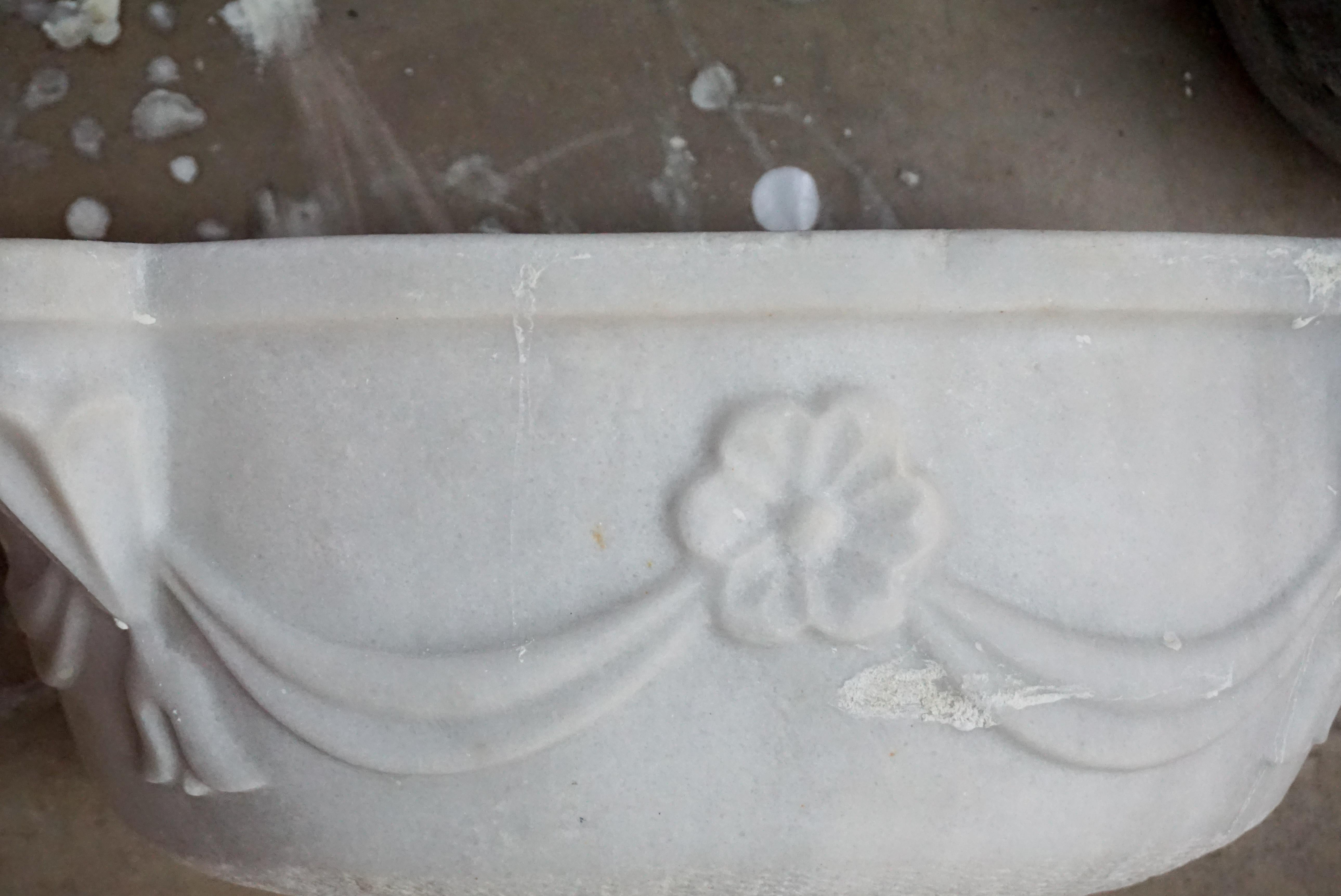 Greek Antique White Marble Sink