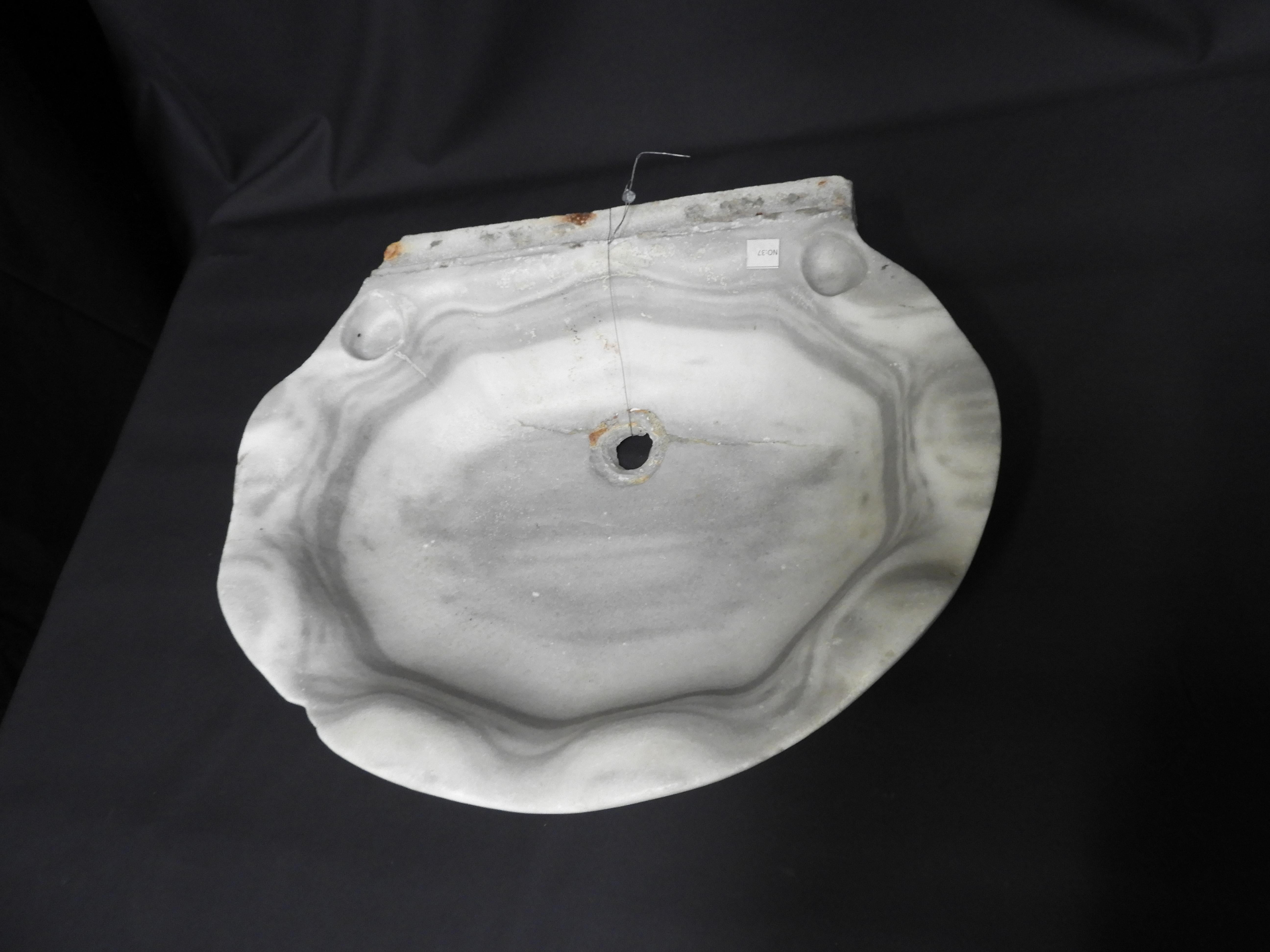 Turkish Antique White Marble Sink For Sale