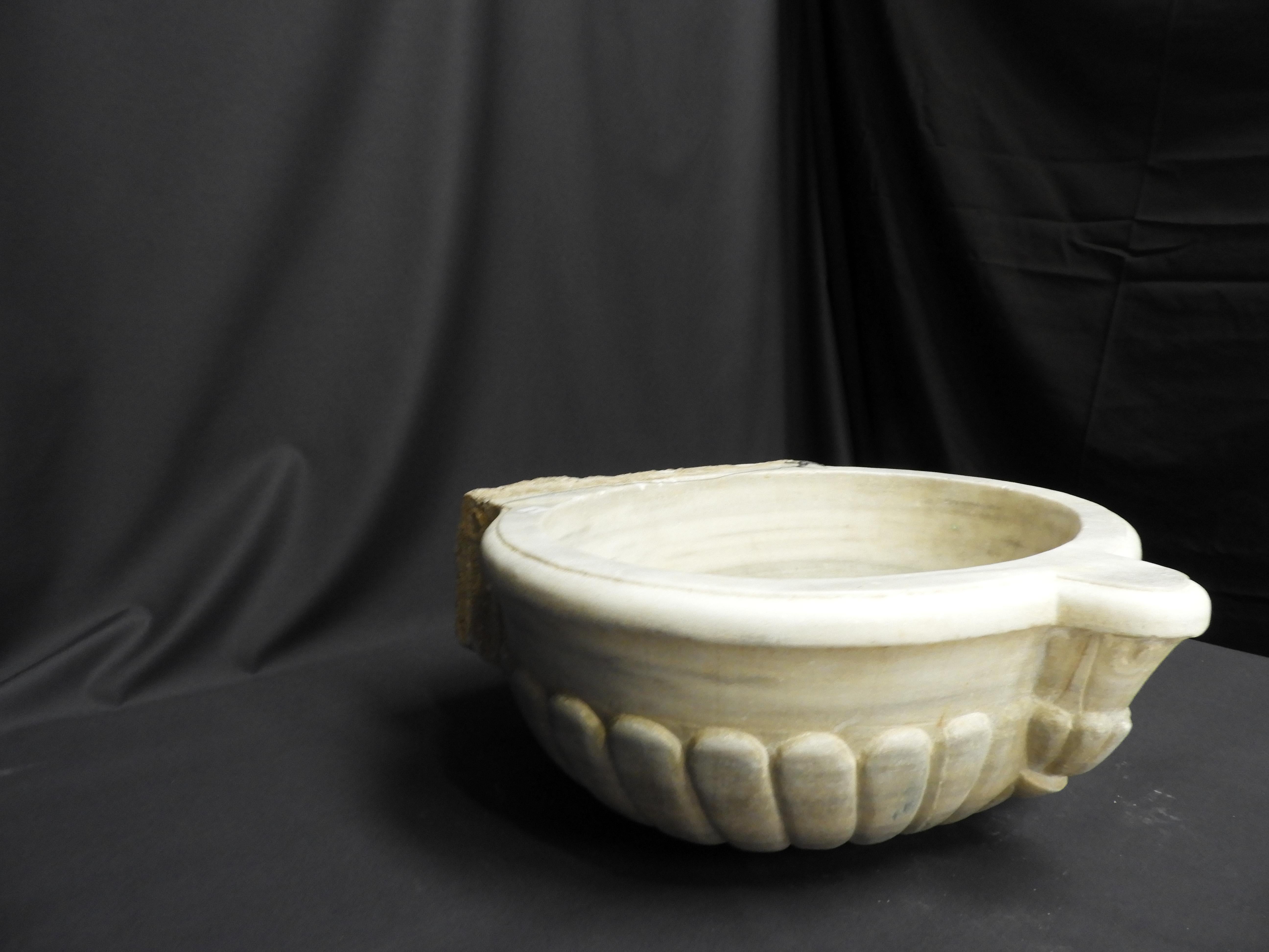Turkish Antique White Marble Sink For Sale
