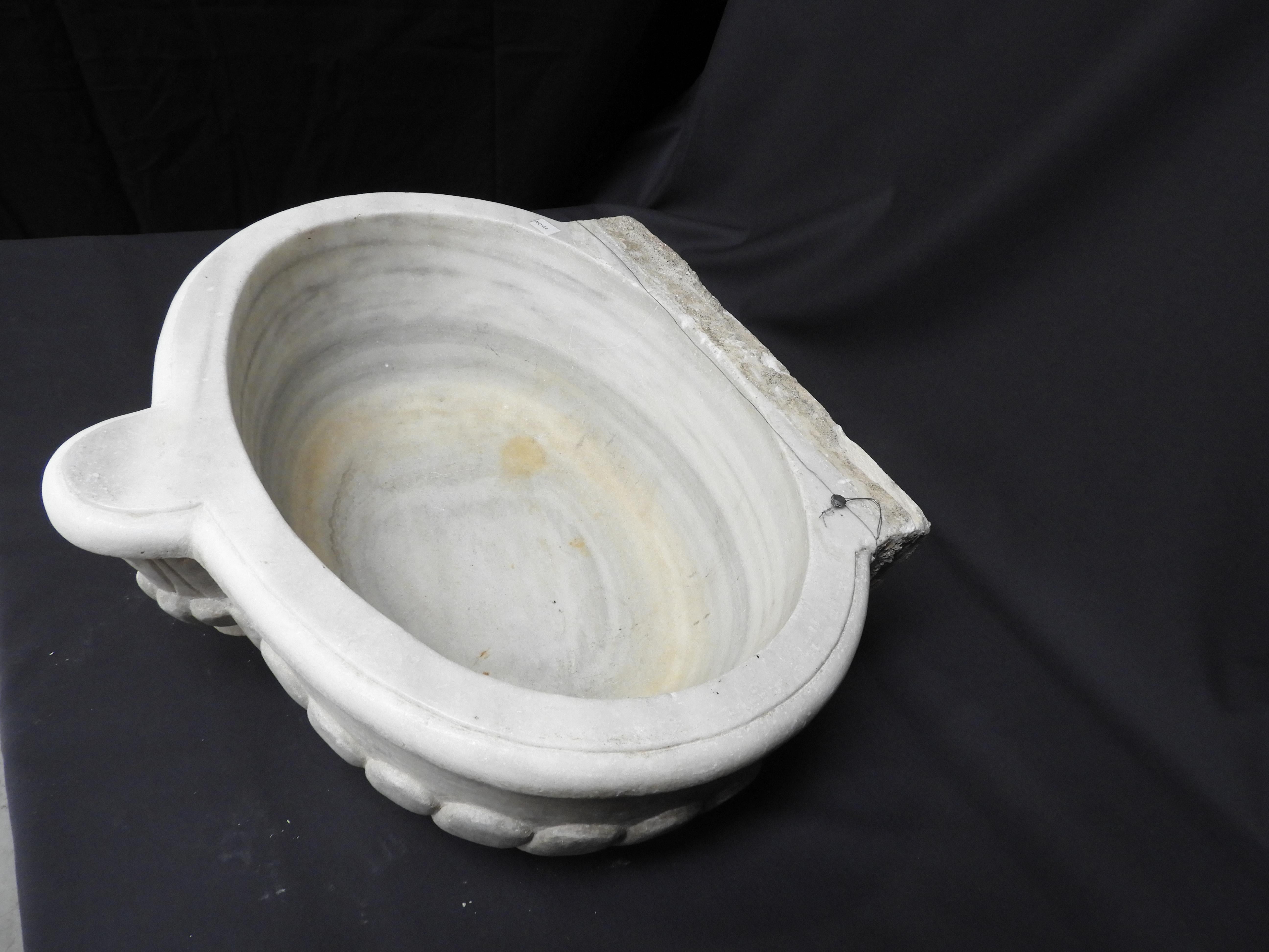 Antique White Marble Sink For Sale 1