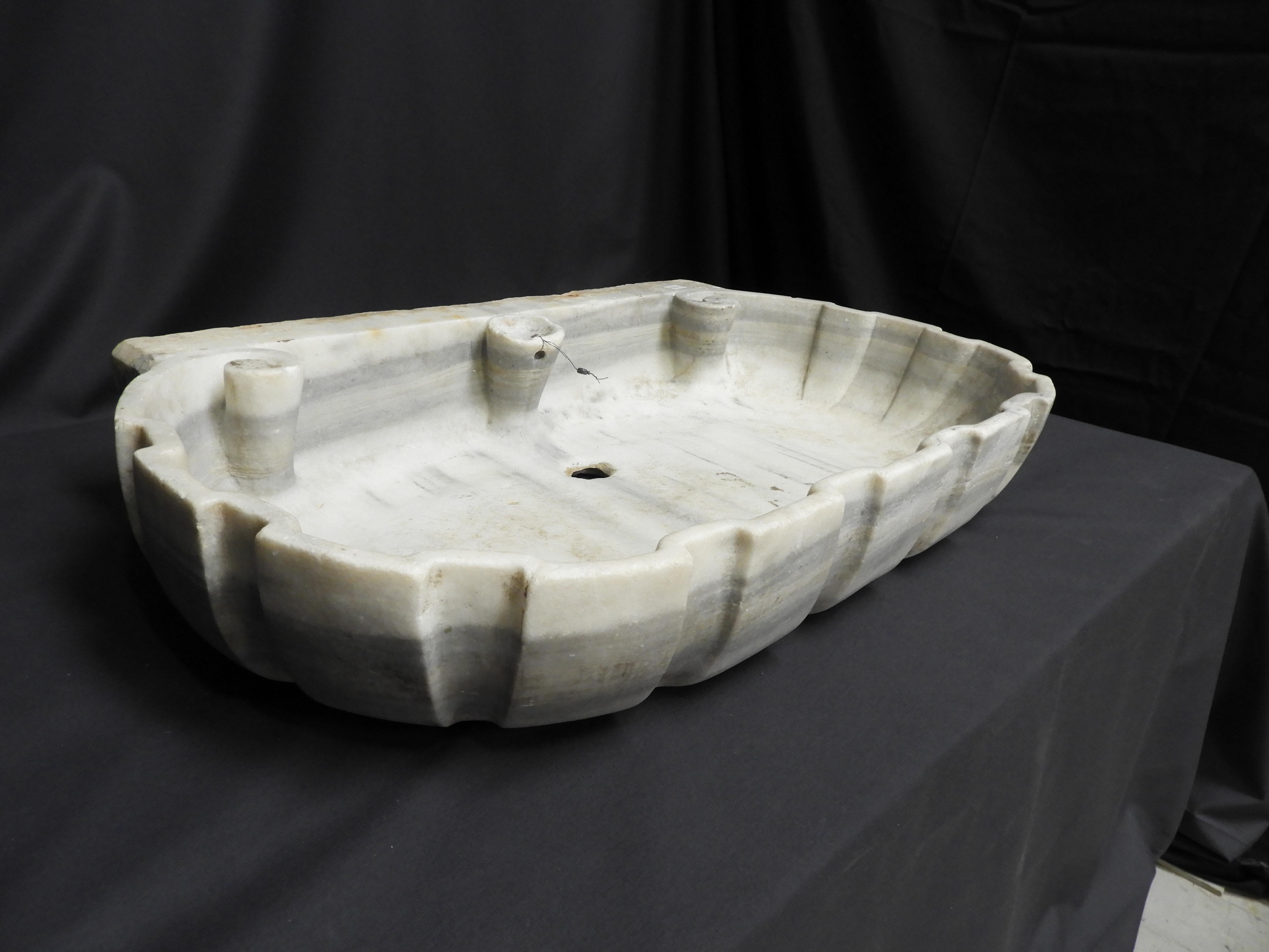Antique White Marble Sink For Sale 2