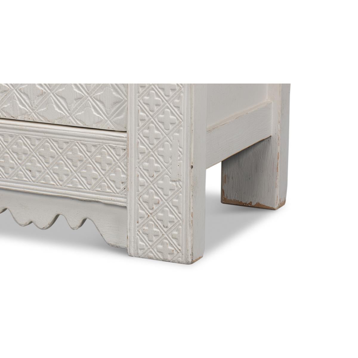 Bois Enfilade marocain blanc ancien en vente