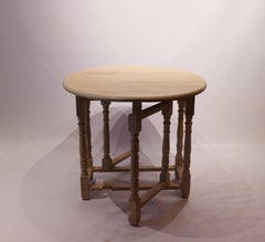 Antique White Painted Folding Table From 1880s