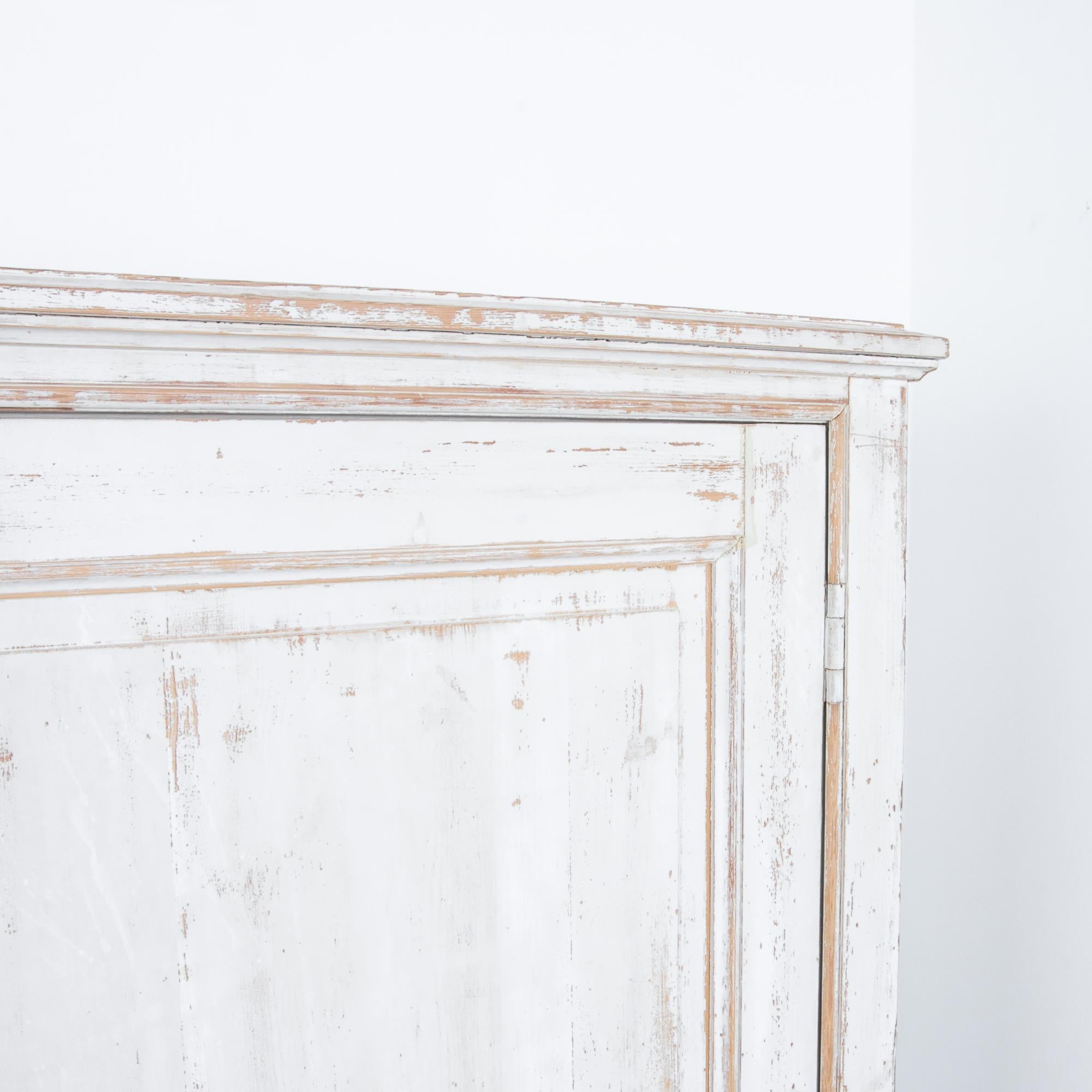 Antique White Painted French Five-Door Sideboard In Good Condition In High Point, NC