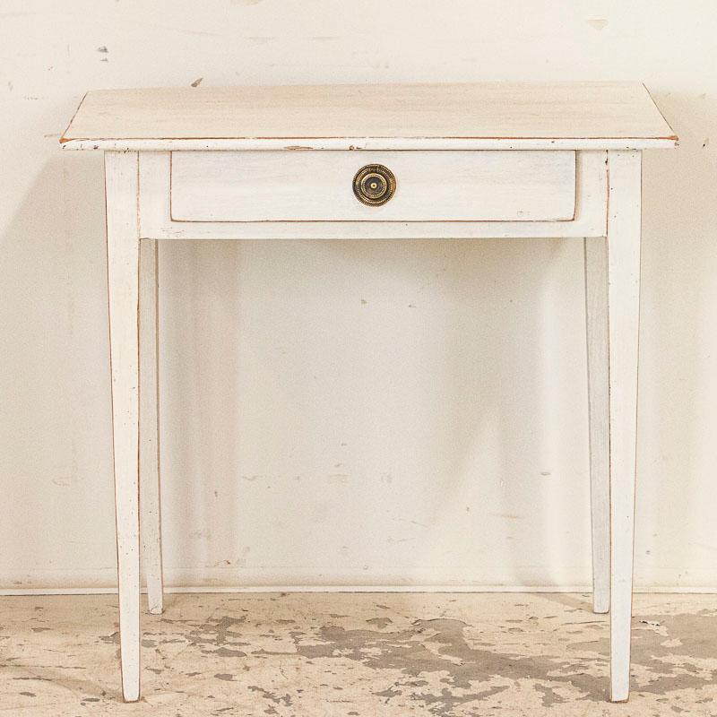 white painted side table