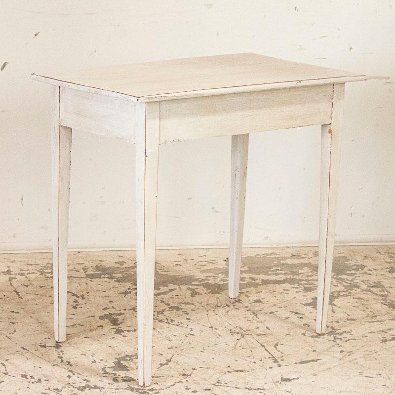 antique white side table with drawer