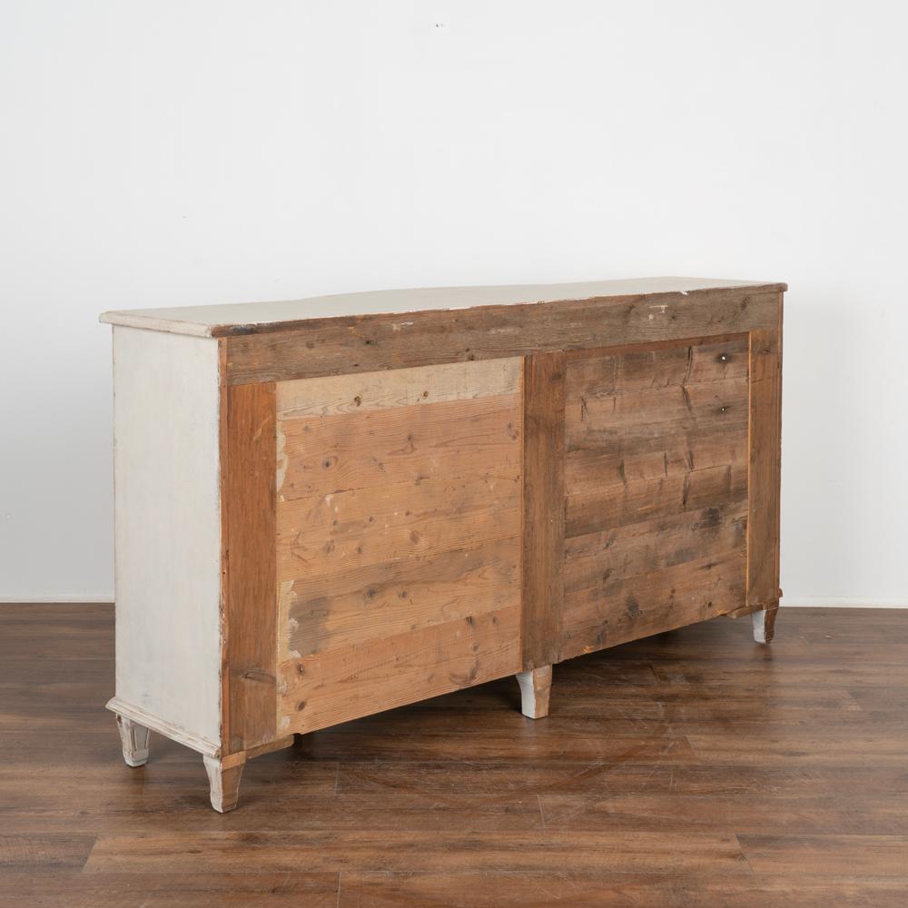 19th Century Antique White Painted Gustavian Sideboard Buffet Console from Sweden, circa 1880