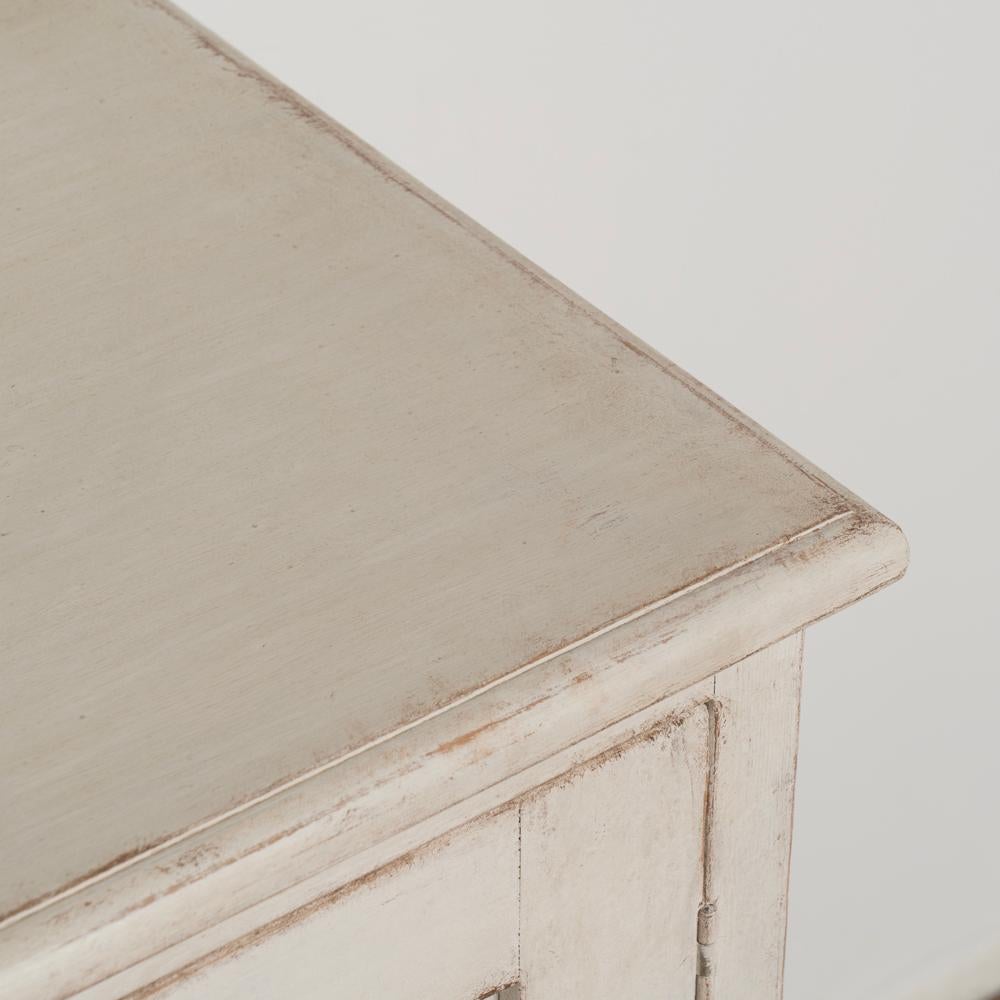 Wood Antique White Painted Gustavian Sideboard Buffet Console from Sweden, circa 1880