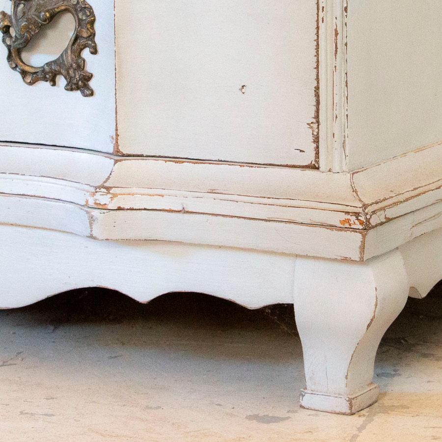 19th Century Antique White Painted Secretary from Sweden
