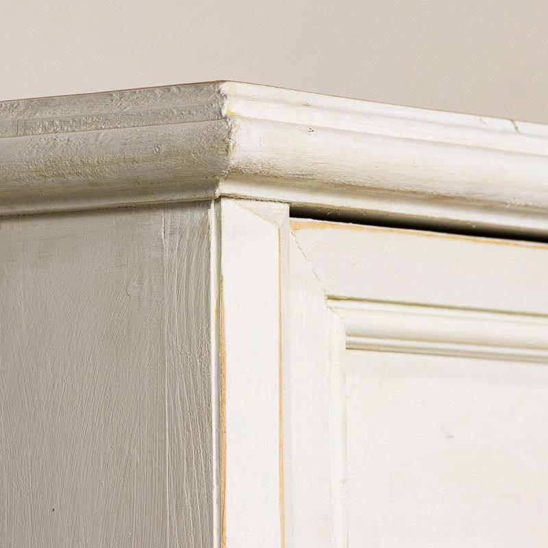Antique White Painted Sideboard Buffet Console from Hungary 1