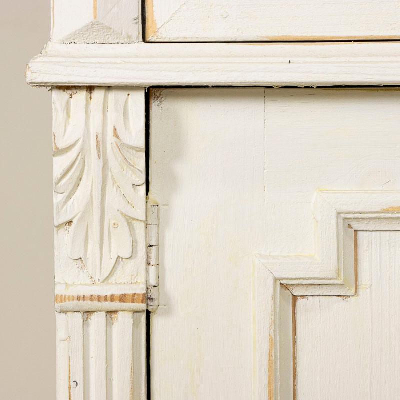 19th Century Antique White Painted Sideboard Buffet Console from Hungary