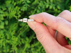 Antique White Paste, Enamel and 18k Yellow Gold Mourning Ring