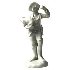 Antique White Porcelain Court Figurine Ludwigsburg Germany Circa 1765