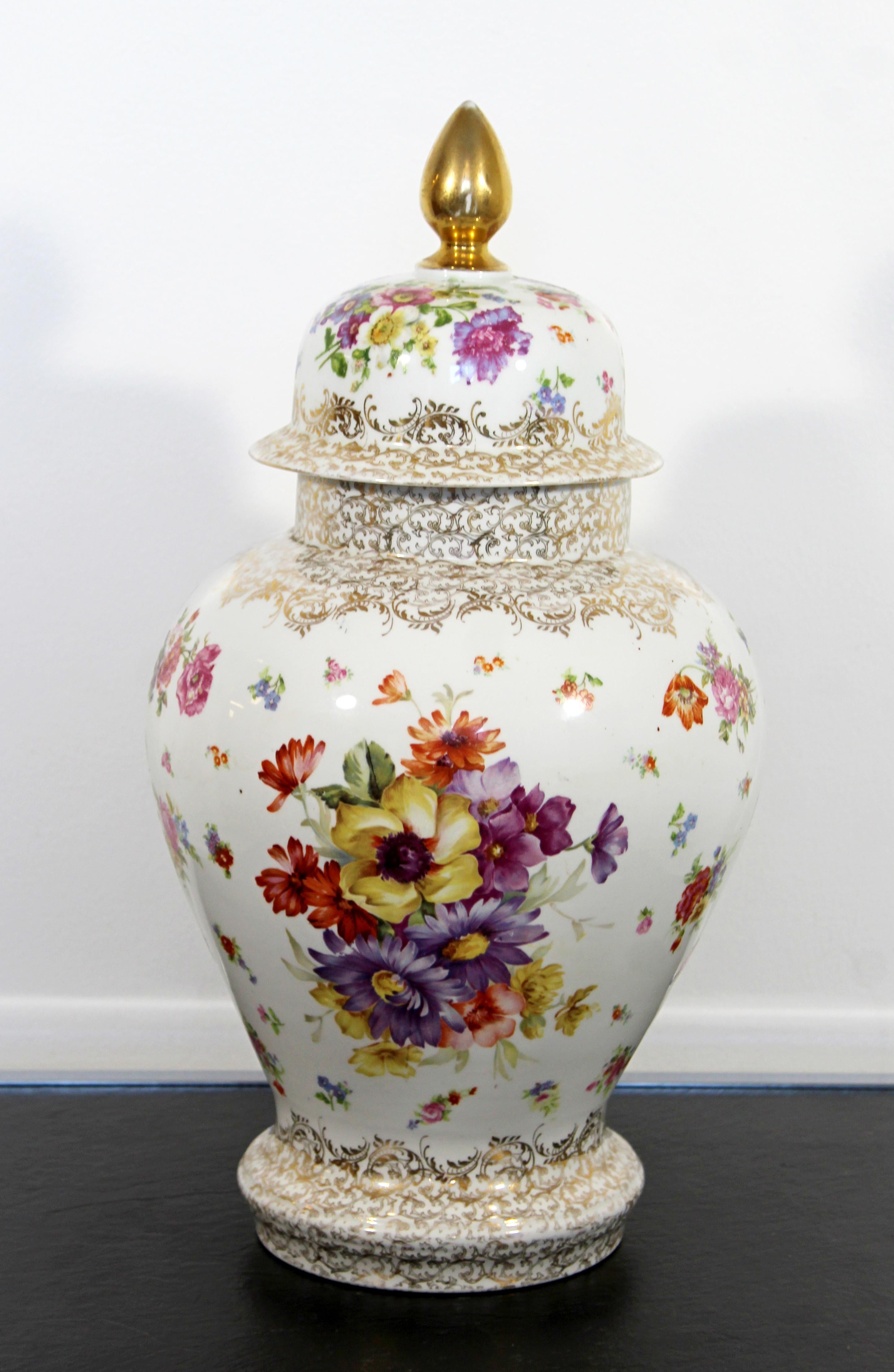 Antique White Porcelain Meissen Floral Urn Stamped In Good Condition In Keego Harbor, MI