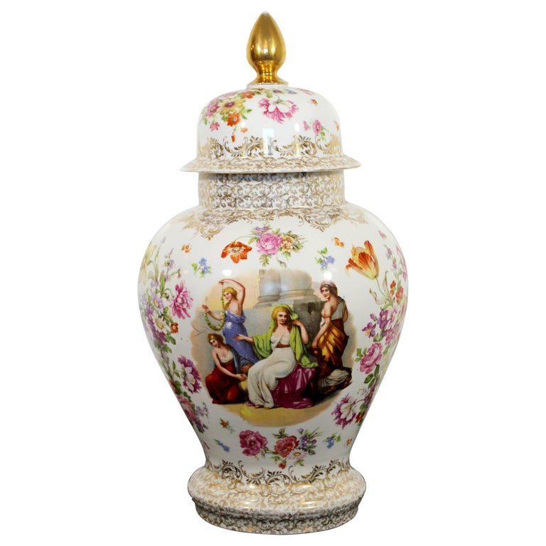 Antique White Porcelain Meissen Floral Urn Stamped at 1stDibs meissen urn
