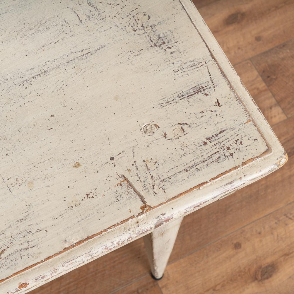 Antique White Side Table Small Writing Table With 3 Drawers, Sweden circa 1880 1