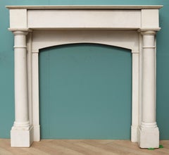 Antique White Statuary Marble Fire Mantel