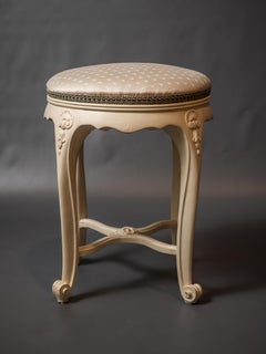 Antique white stool