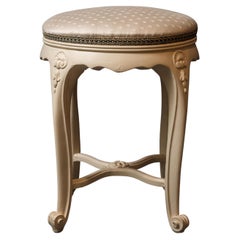 Antique white stool