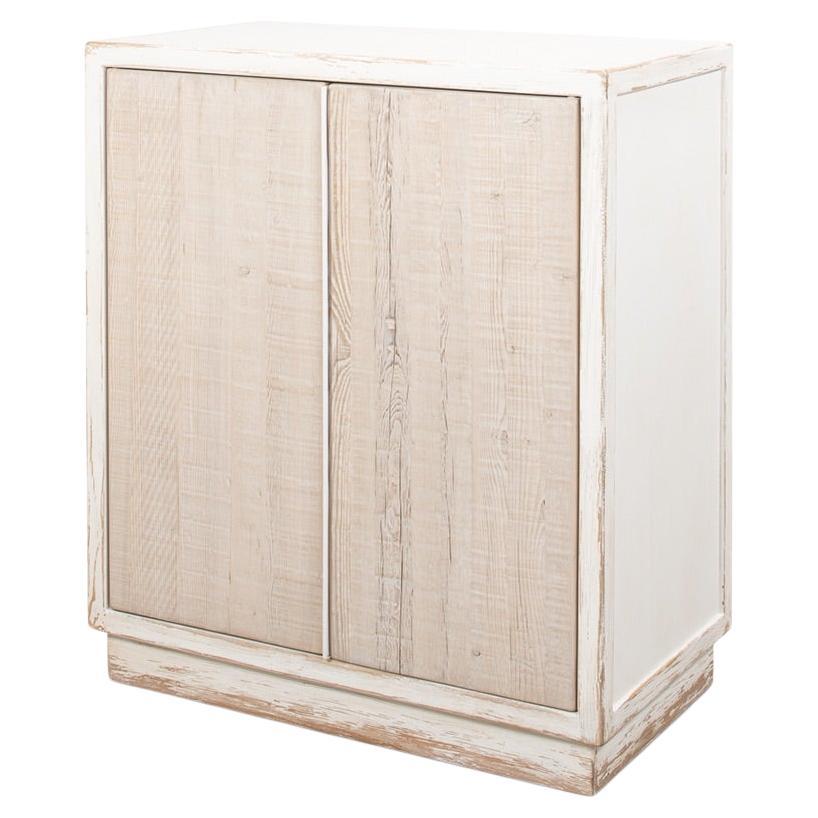 Antique White Two Door Cabinet For Sale