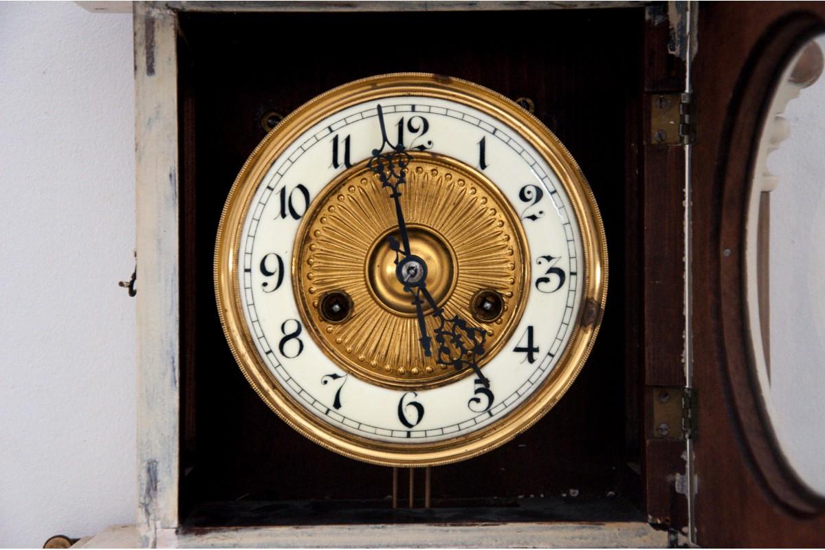 Mid-20th Century Antique White Wall Clock, Germany, circa 1930