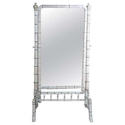Monumental Italian Regency Gilt Faux Bamboo Floor Mirror For Sale at ...