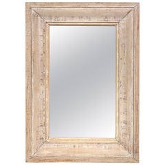 Antique White Washed Pine Mirror