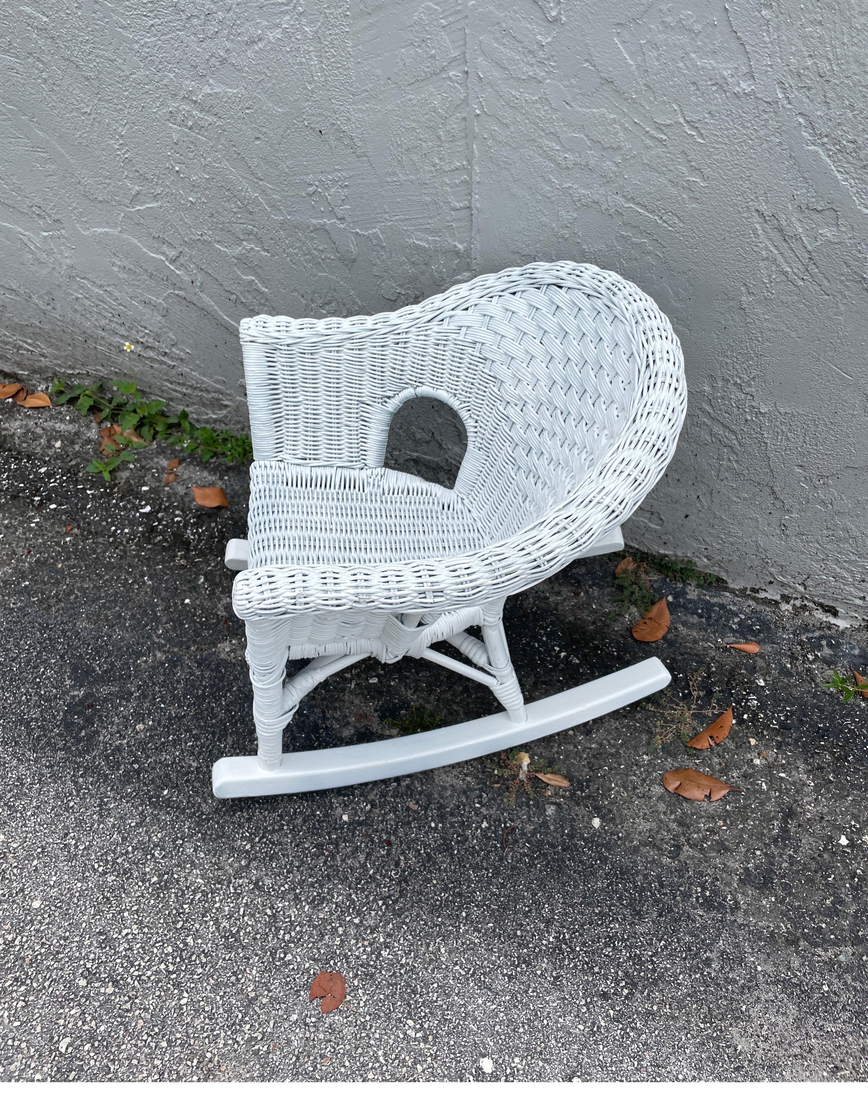 childs wicker rocking chair