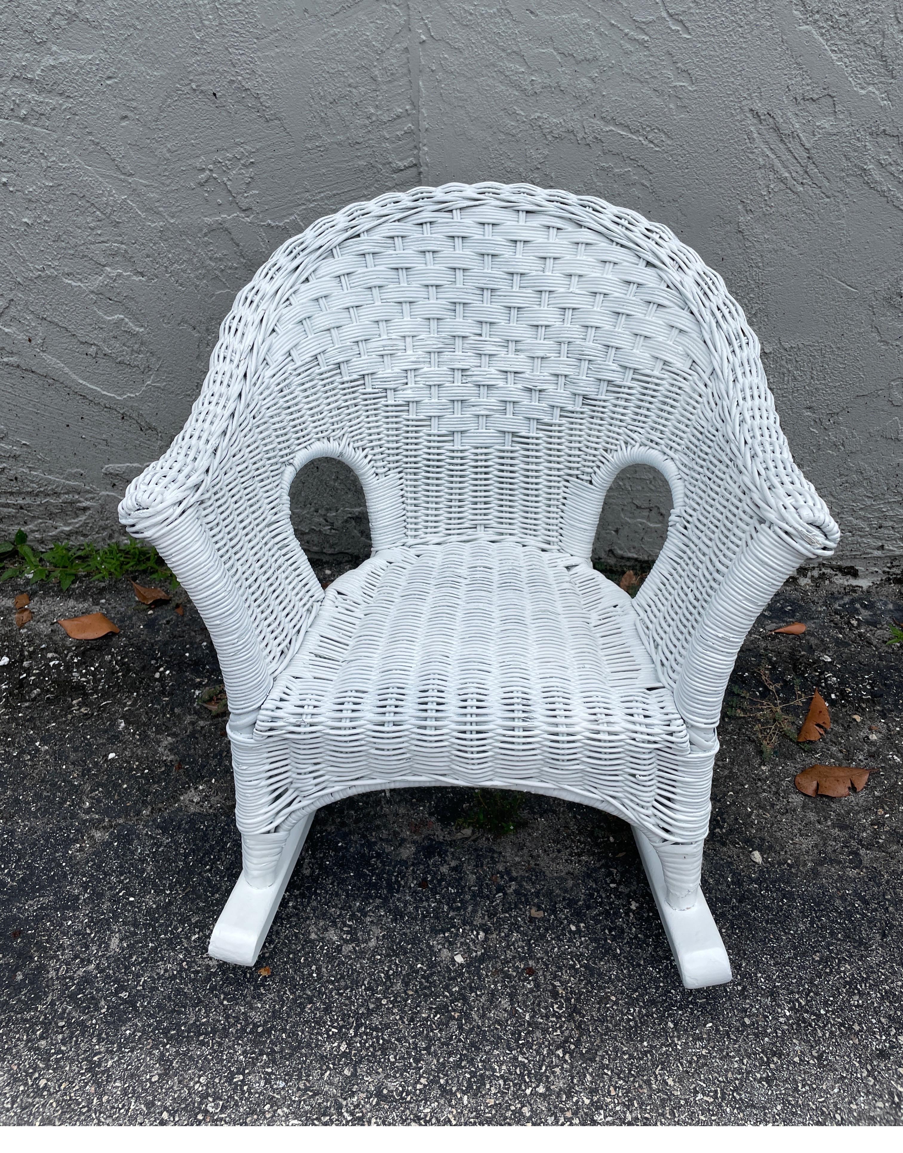 vintage wicker rocking chair