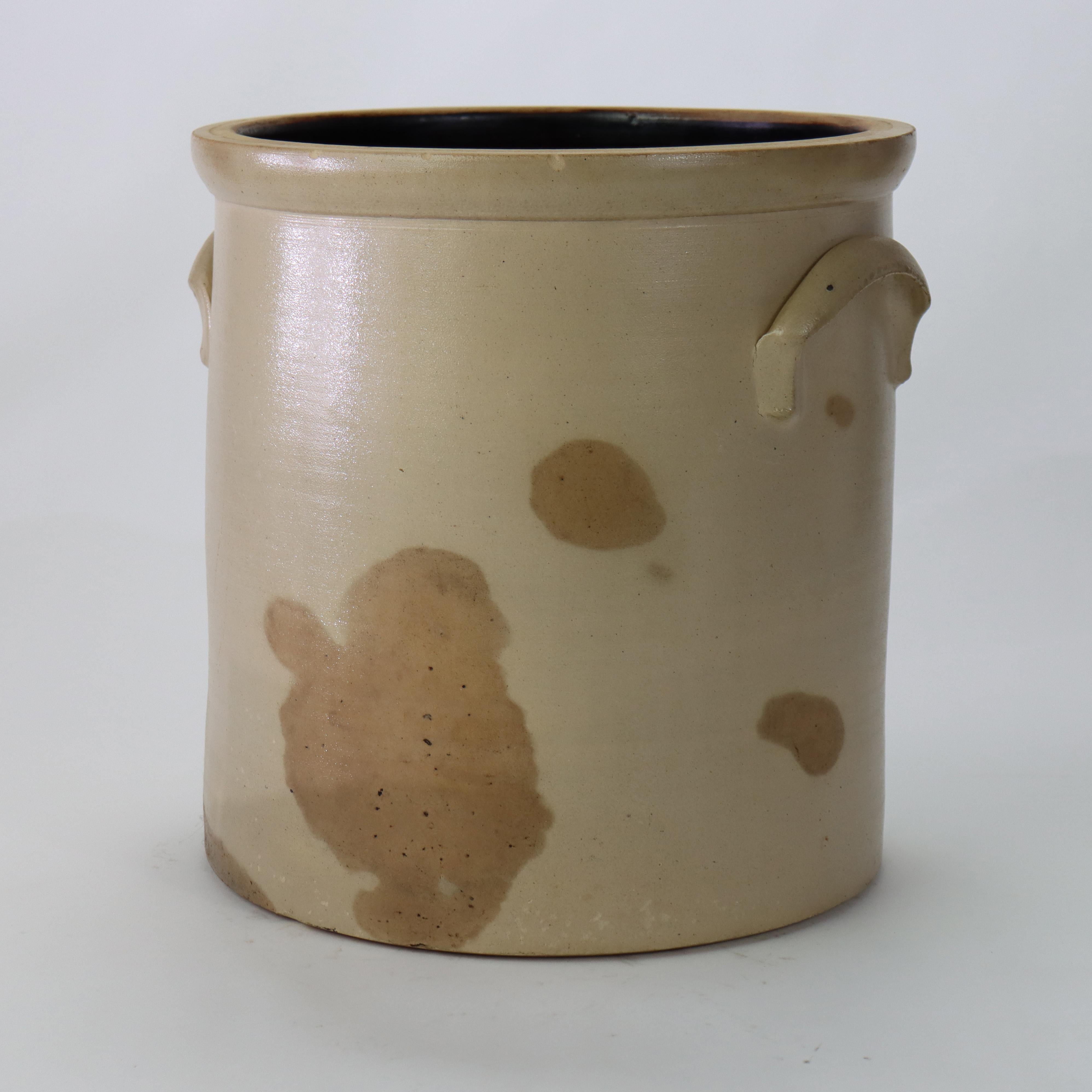 Antique Whiting, Utica NY, cruche en grès décorée de bleu signée C1890 en vente 2