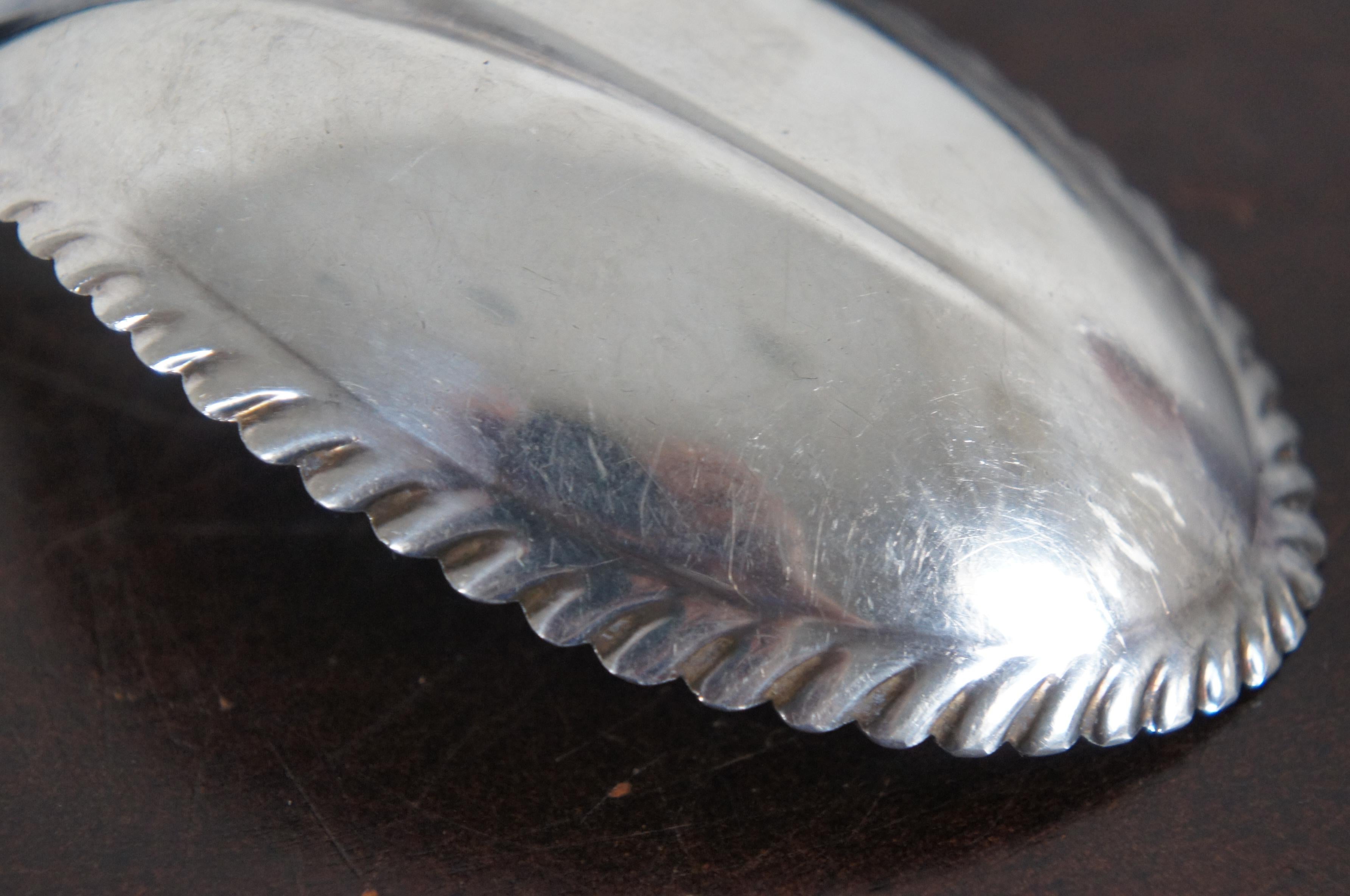 Late 19th Century Antique Whiting Art Nouveau Sterling Silver Berry Spoon Honeysuckle 69g For Sale