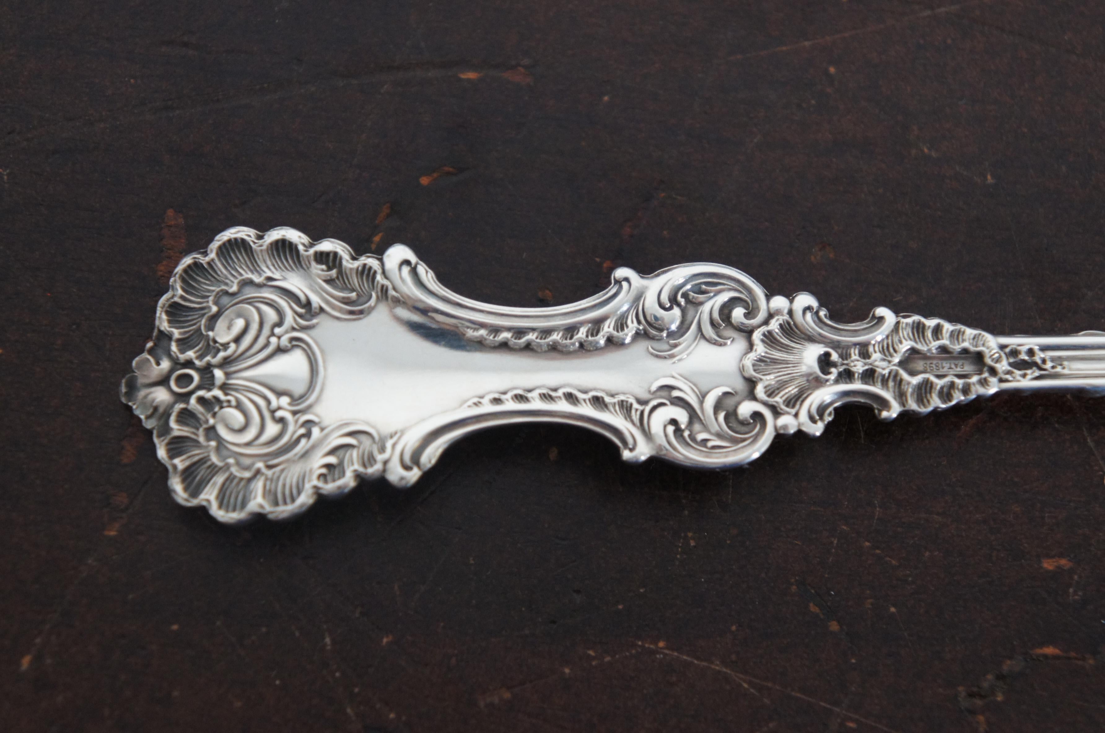 Antique Whiting Baroque Sterling Silver .925 Serving Spoon Pompadour 74g 2