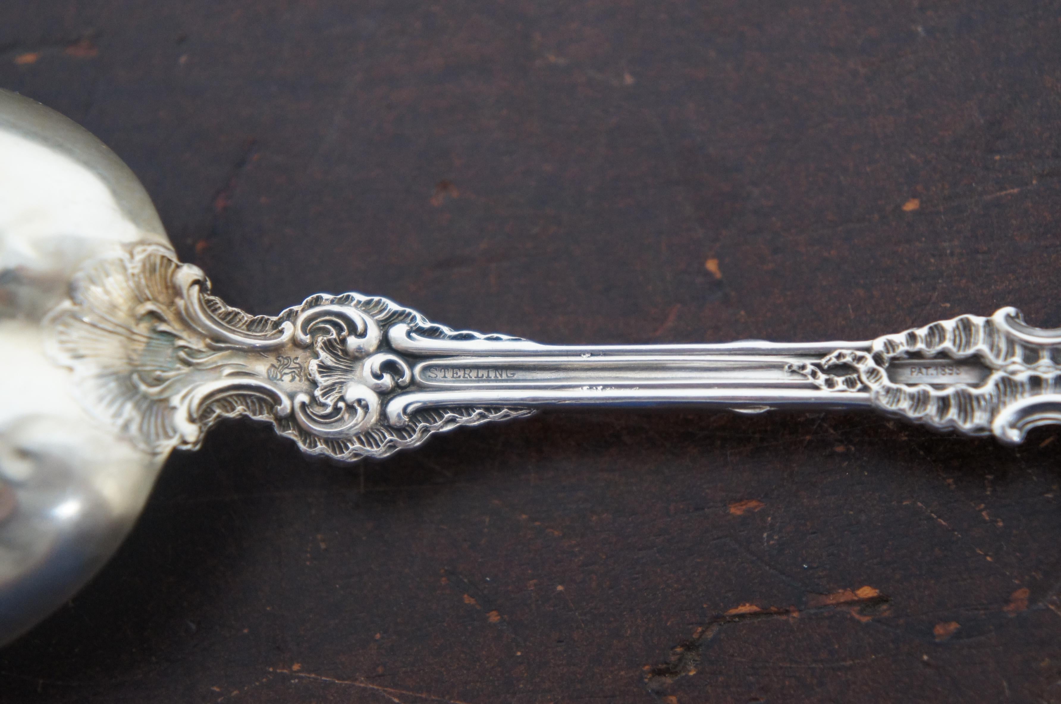 Antique Whiting Baroque Sterling Silver .925 Serving Spoon Pompadour 74g 3