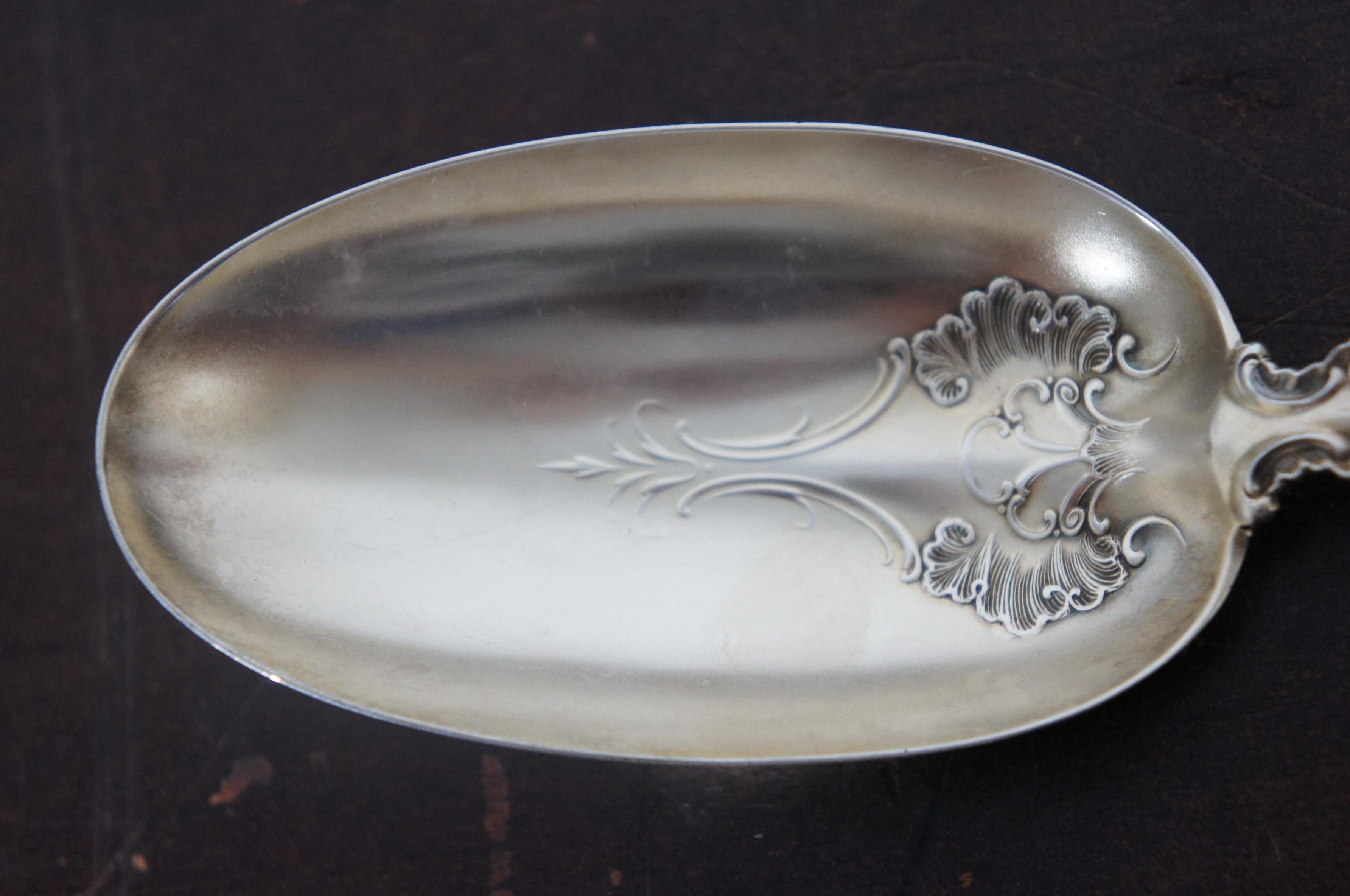 Antique Whiting Baroque Sterling Silver .925 Serving Spoon Pompadour 74g 4