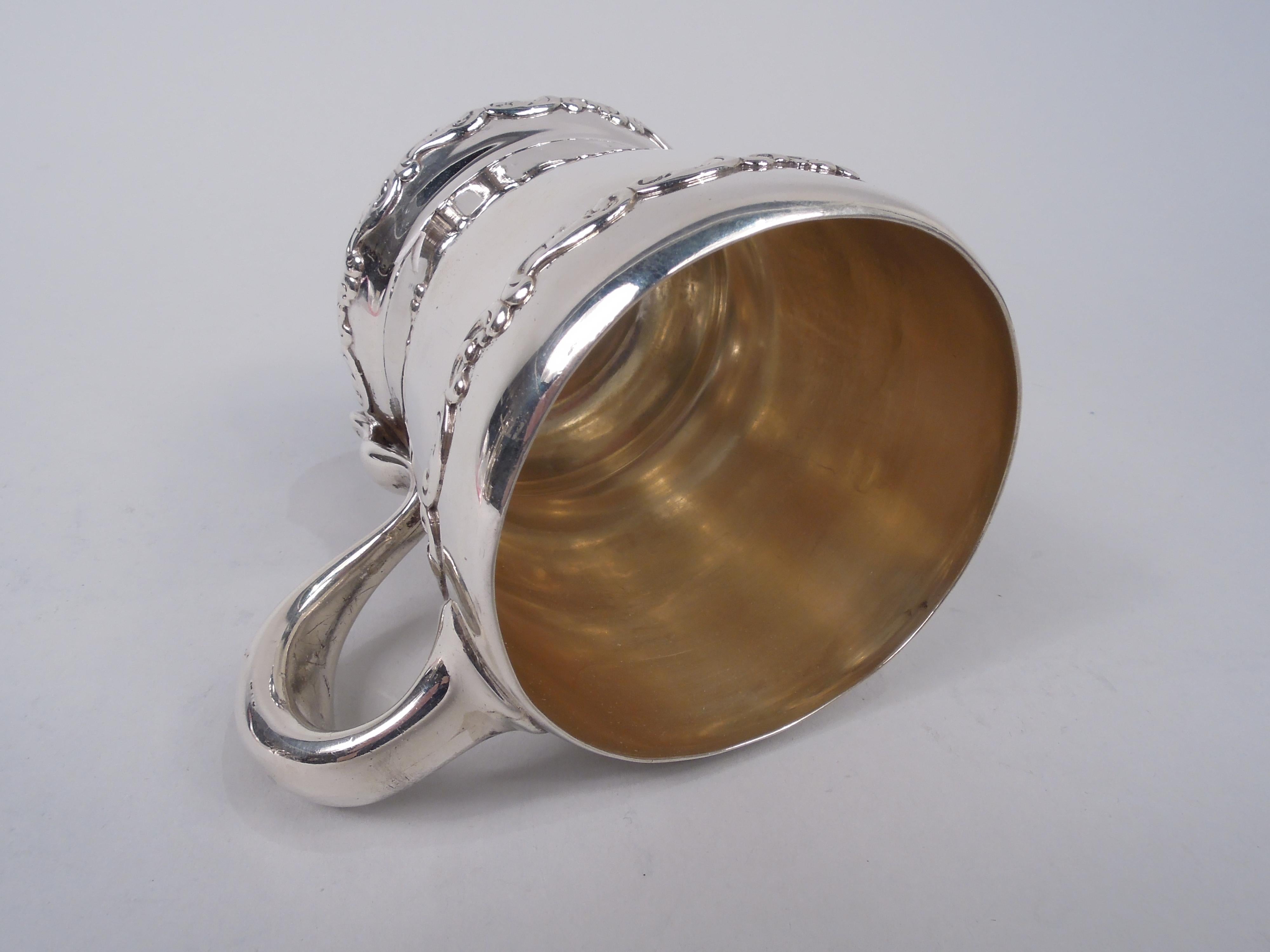 Édouardien Antique Whiting Edwardian Classical Sterling Silver Baby Cup (tasse à bébé en argent) en vente