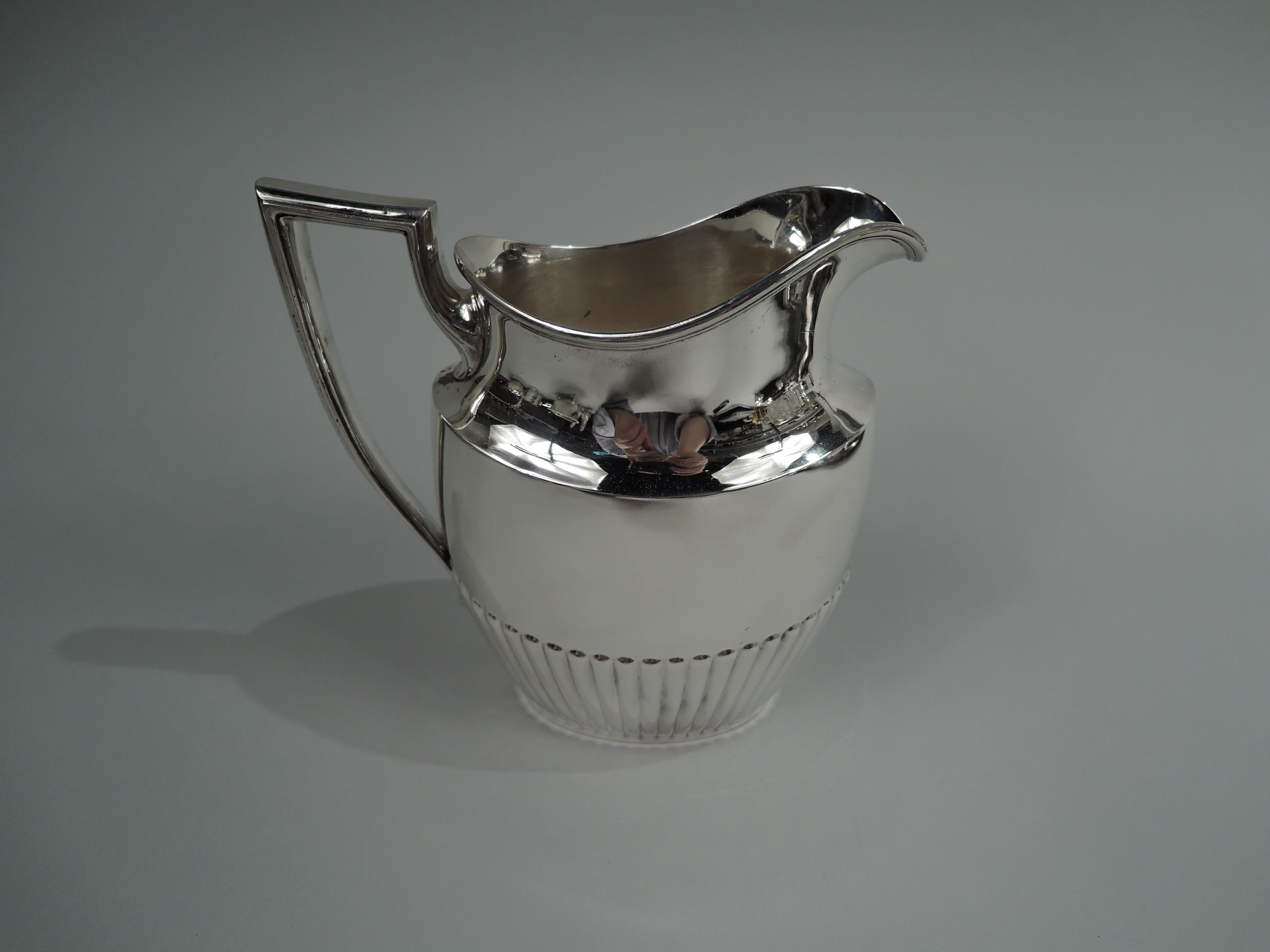 American Antique Whiting Edwardian Classical Sterling Silver Creamer For Sale