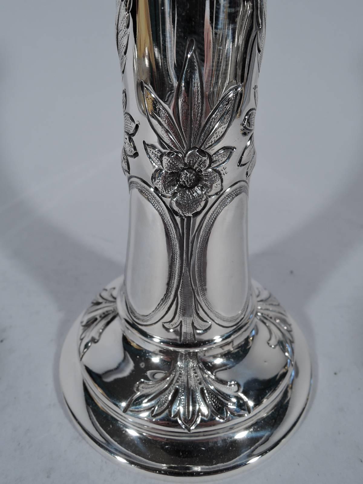 Early 20th Century Antique Whiting Edwardian Sterling Silver Vase
