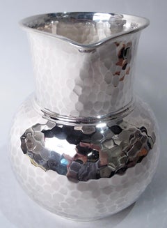 Antique Whiting Japonesque Craftsman Hand Hammered Water Pitcher